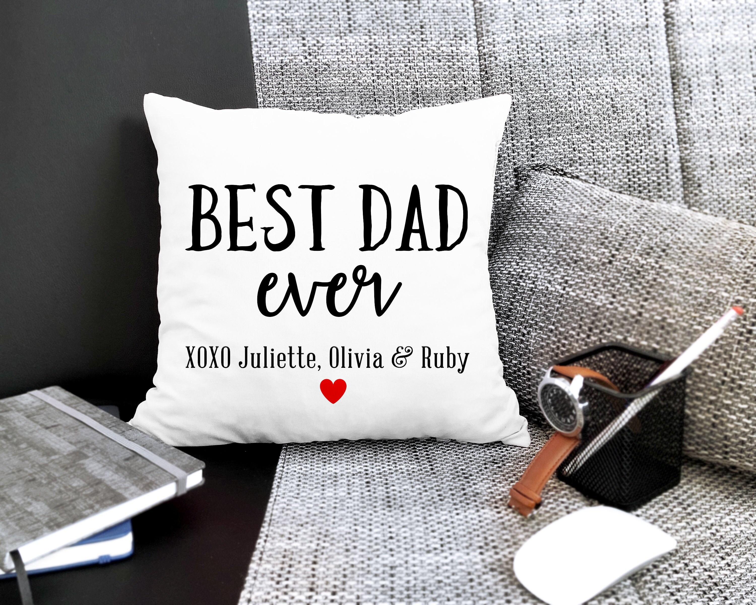 Custom Father's Day Pillow Gift for Dad from his Children Etsy
