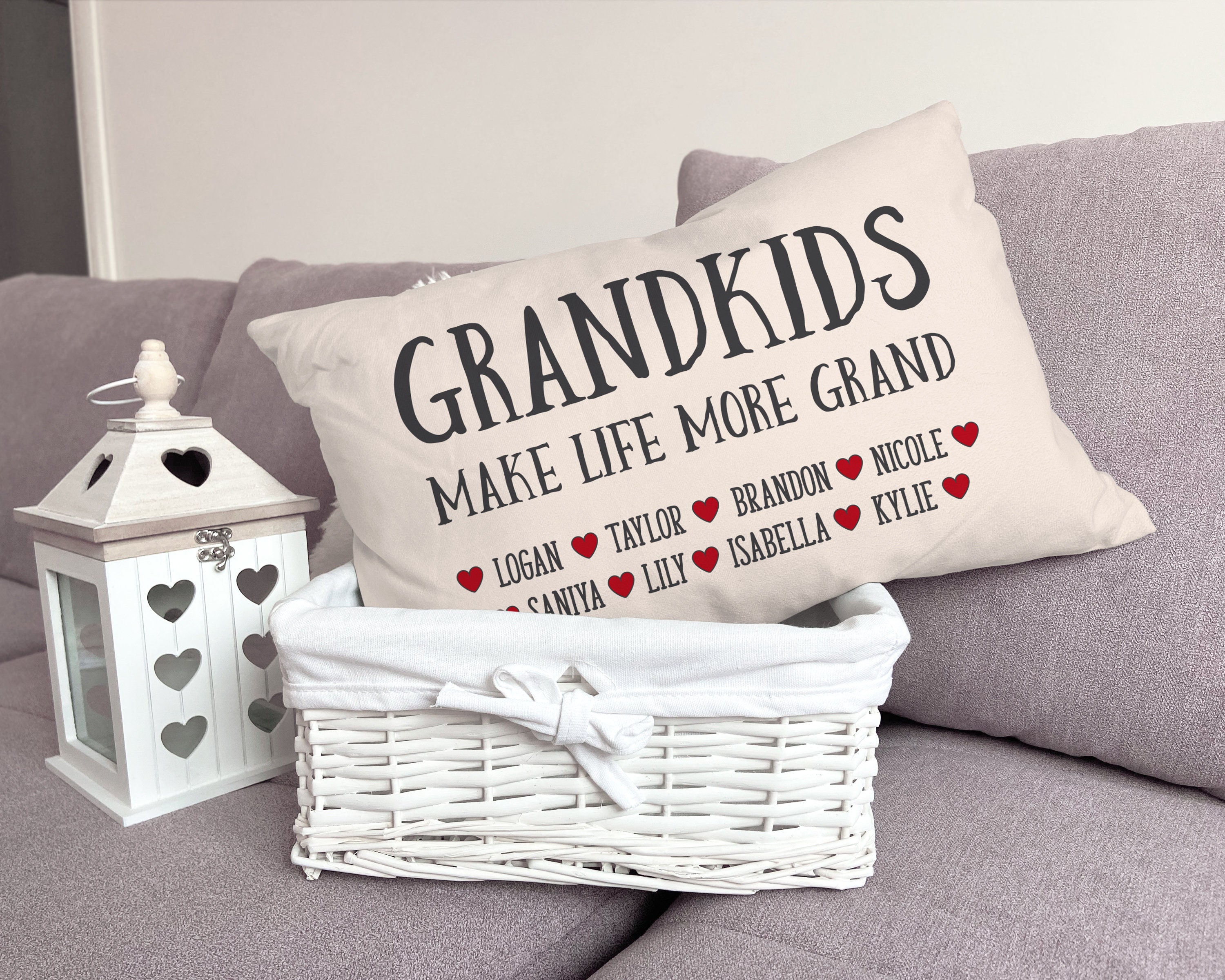 Personalized Pillow for Grandma and Grandpa Grandchildren Etsy