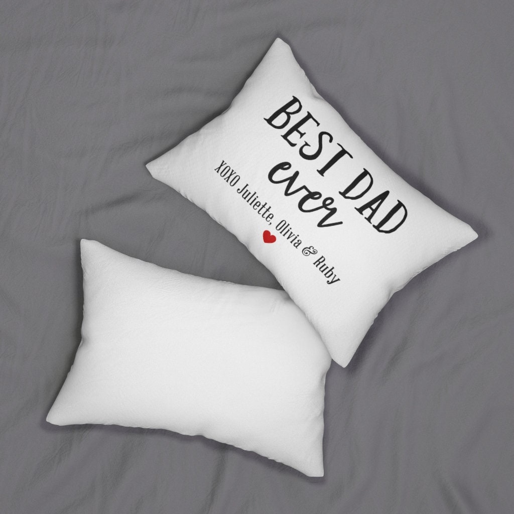 Custom Father's Day Pillow Gift for Dad from his Children Etsy