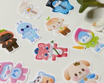 Domundi Mascot Vinyl Stickers | ZeeNunew NongZon TleFirstone KengNamping Teeteepor Netjj Thomaskong LatteKim Maxnat TutorYim AusuSave