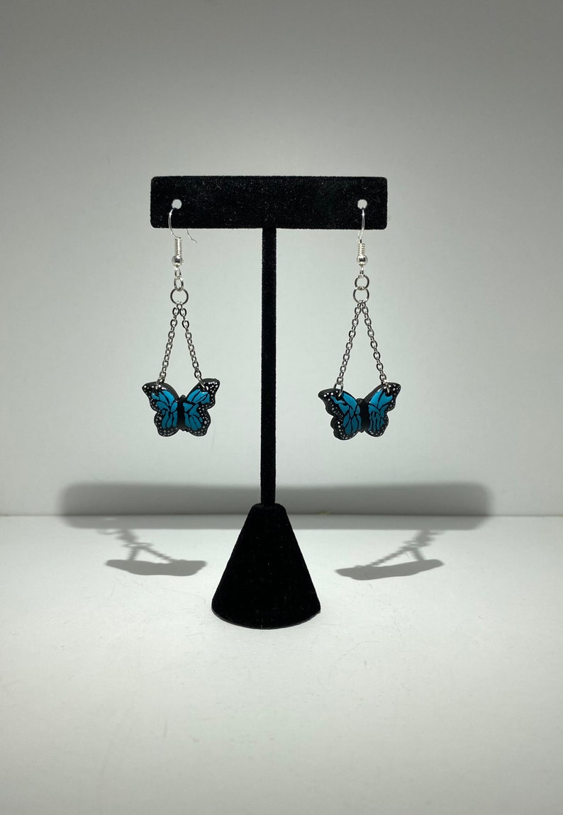 HandmadeHand-painted Butterfly Dangle Earrings