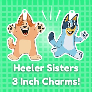 Blue Dog Bingo Cartoon Acrylic Charms
