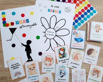 Cartes d’affirmations positives pour enfants – Confiance en soi – Motivation – Estime de soi