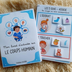 Livret d'activités sur le corps humain – Quiet book enfant sur le corps humain – Livret d’apprentissage corps humain - Maternelle
