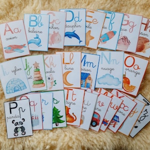 Cartes alphabet / abécédaire des animaux - Maternelle - Apprendre les lettres de l'alphabet