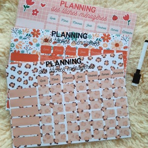 Wiederverwendbarer, laminierter A4-Familien-Aufgabenplaner – Magnetische Kühlschrank-Organizer-Tafel – Abwischbare Magnetversion