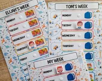 My week - Organization of the week for children - child's planning - Planner