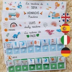 Dagelijkse routine - Routina para niños - Tareas Diarias - Rutinas Mañana Noche - ochtend- en avondroutine voor kinderen - Kinderorganisatie