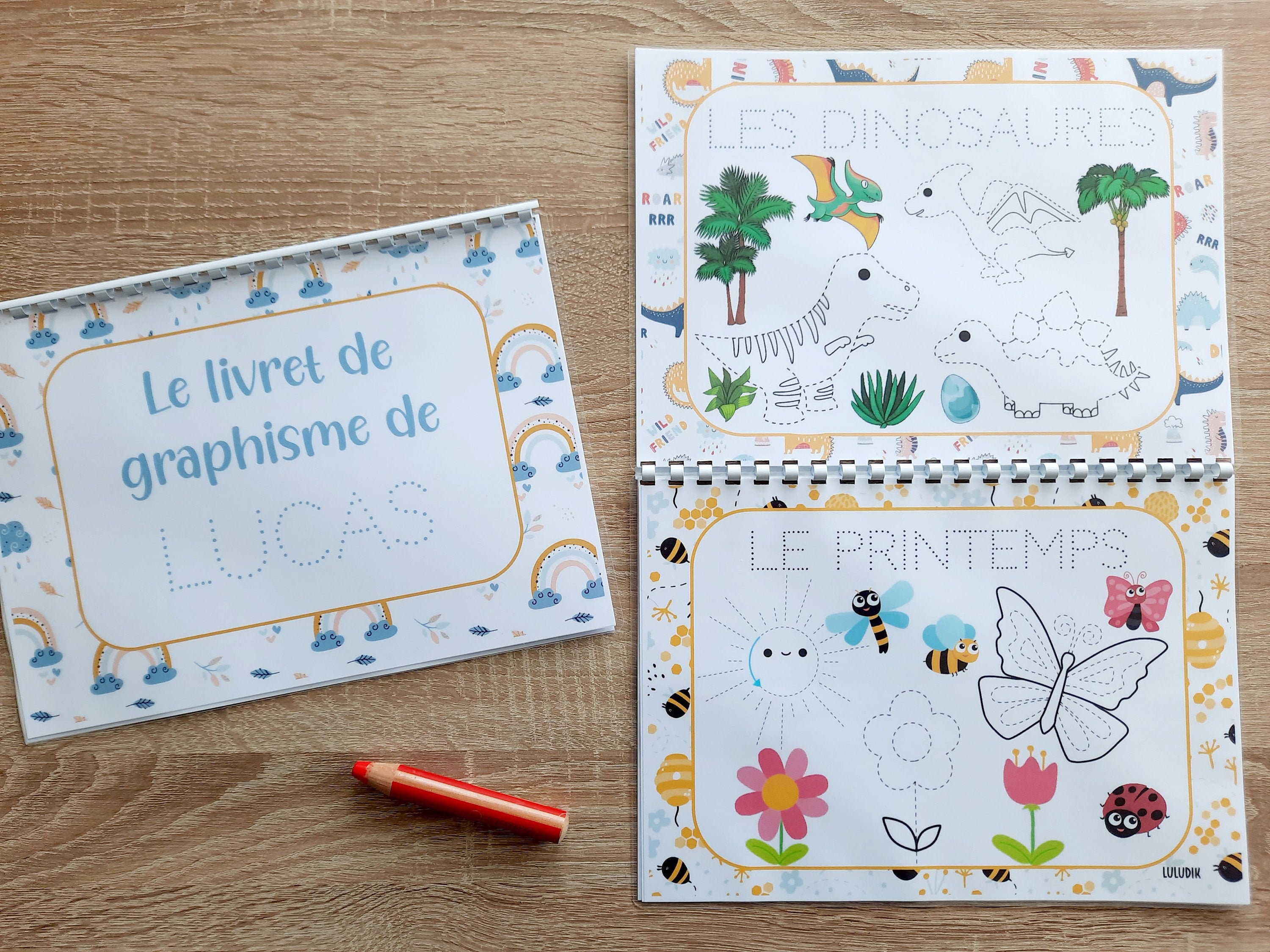 Livret de graphisme personnalisable Maternelle Activités - Etsy France