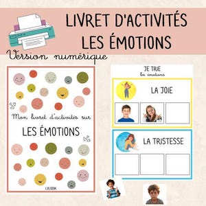 PDF - Emotions Activity Booklet - Learning Booklet on Emotions - Kindergarten - Digital File