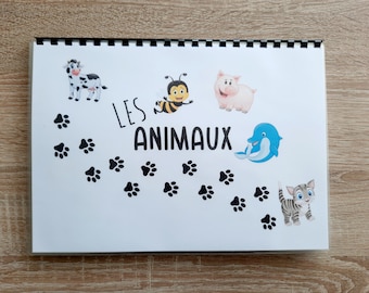 Book sur les animaux – Quiet book enfant sur les animaux – Livret d’apprentissage animaux –Livret d’activités Montessori