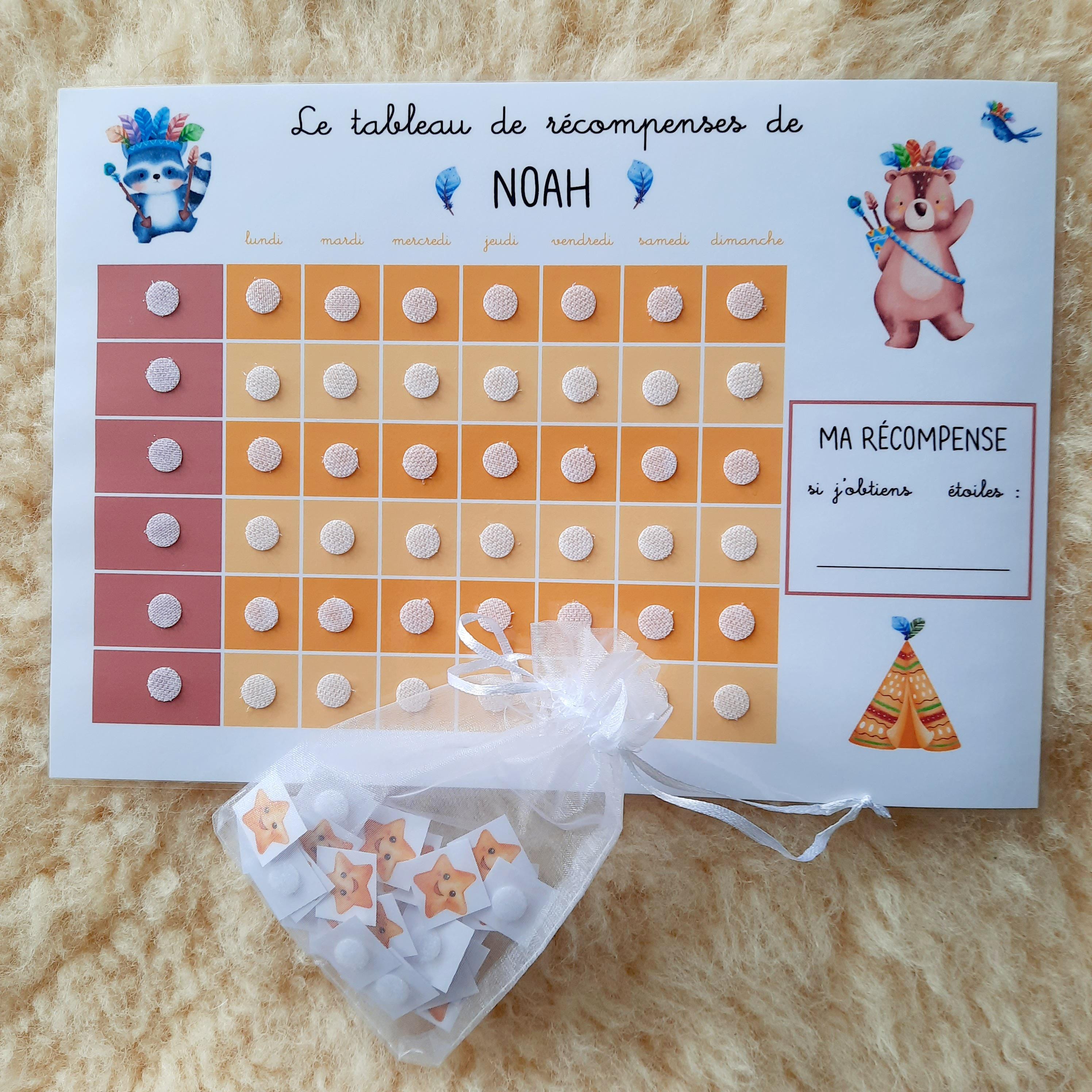 Jeu de tableaux de récompenses pour enfants sous forme de bloc détachable de 10 feuilles - Concept Jeu de tableaux de récompenses pour enfants sous forme de bloc détachable de 10 feuilles - Concept