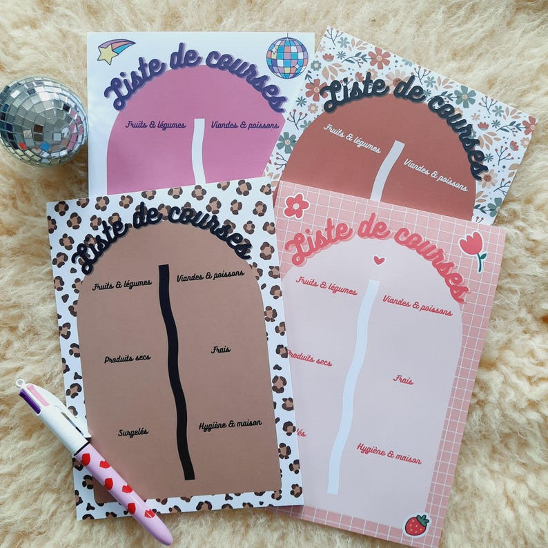 Leopard/disco/floral/tulip Shopping List Notepad – Kitchen Organization ...