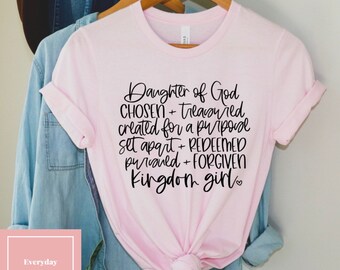 Hija de Dios camisa de mujer cristiana