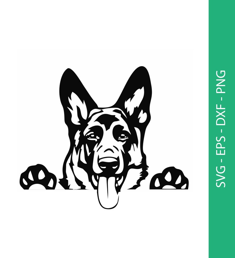 German Shepherd .SVG .PNG .EPS .dxf Clipart Vector Cricut Cut | Etsy