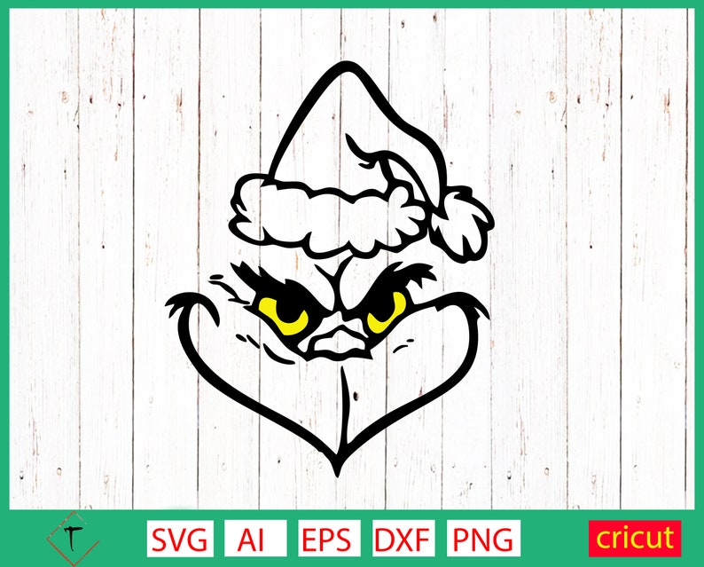 Download Grinch Face bundle SVG. AI. EPS. dxf. png. Grinch Clipart | Etsy