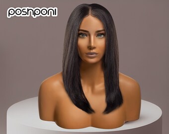 PoshPoni Swiss Lace 13X6 Wig - Synthetic Hair Lace Front for Women | Premium Quality Hairpiece