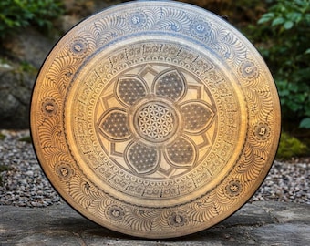 Handcrafted Gongs From Nepal -Flower of life Sacred geometry - Mind Body and Souls -Sound therapy Meditation Healing - Big Gongs with mallet