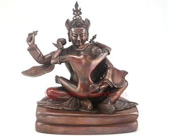Tibetan Buddhist Yab Yum Statue – Symbol of Wisdom Compassion Divine Union – Handmade Spiritual Sculpture - Most Powerful Meditation Symbol