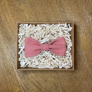 Pajaritas / Pajarita Salmón / Pajarita de lino / Pajarita de bebé / Pajarita de bebé / Pajarita de bebé / Pajarita de niño pequeño / Correa para el cuello / Monograma