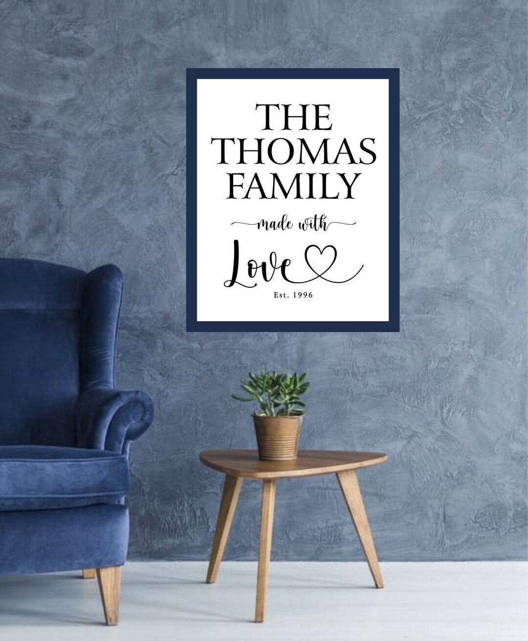 Family Love Wall Art Made With Love Quote Prints Our Family Etsy