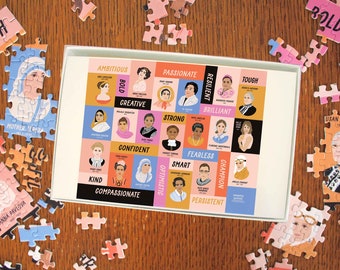 Influential Women In History Puzzle, Girl Power Art, Feminist Prints, Strong Women Print, Gift For Her, 500 Piece Jigsaw Puzzle: 16x20