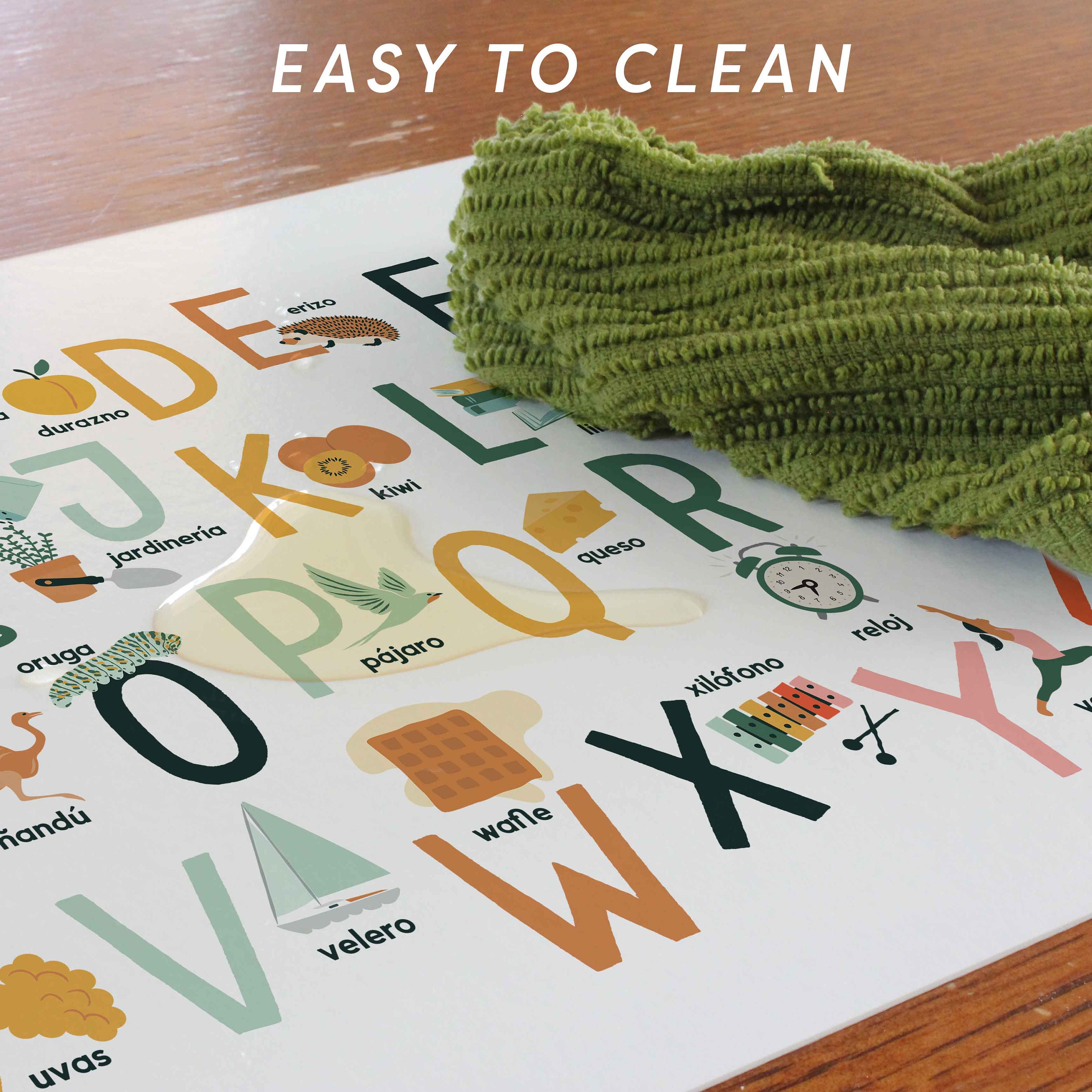 Spanish Alphabet Placemat Espanol Alfabeto Playroom Wall Etsy