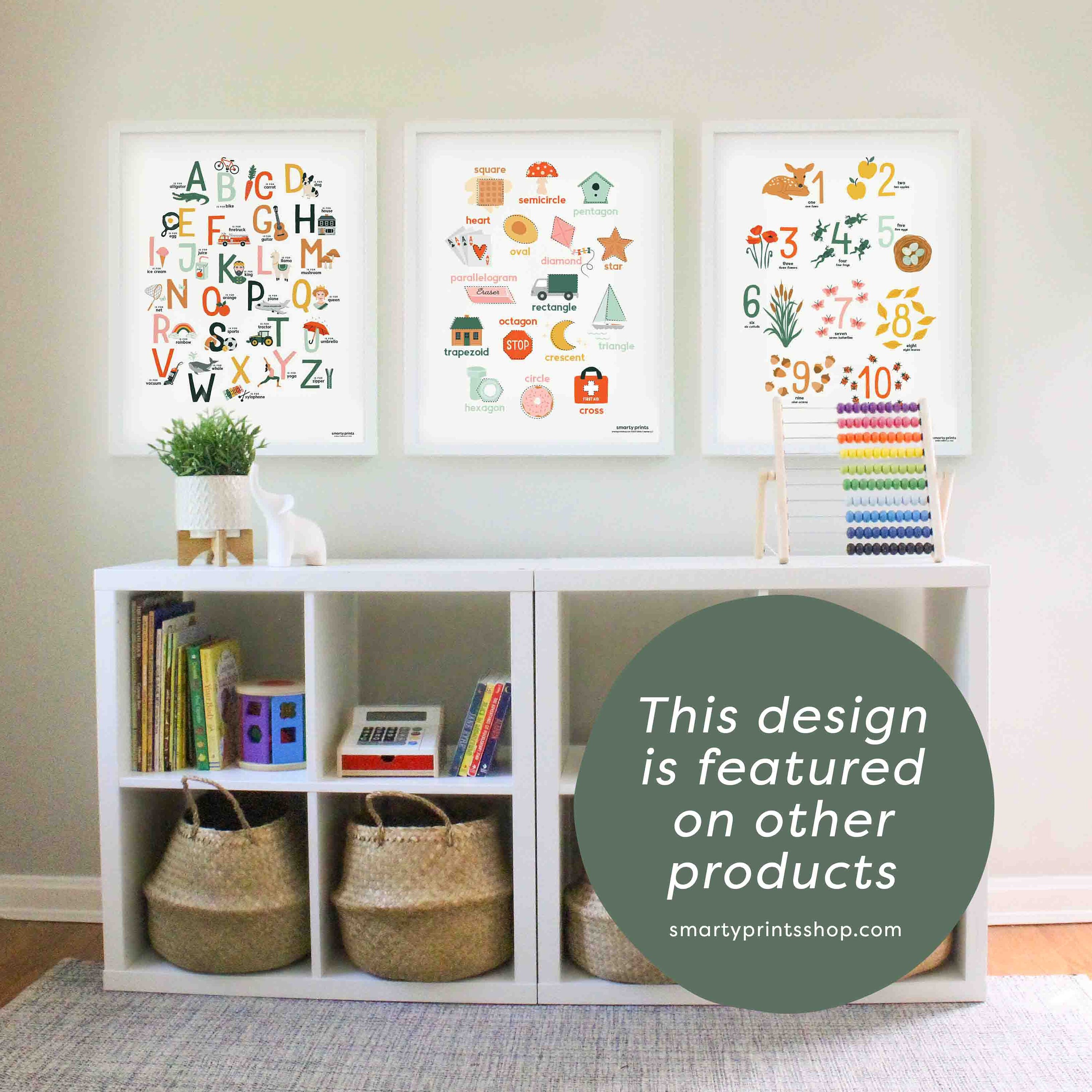 Children's ABC Placemat Educational Placemat Illustrated Etsy