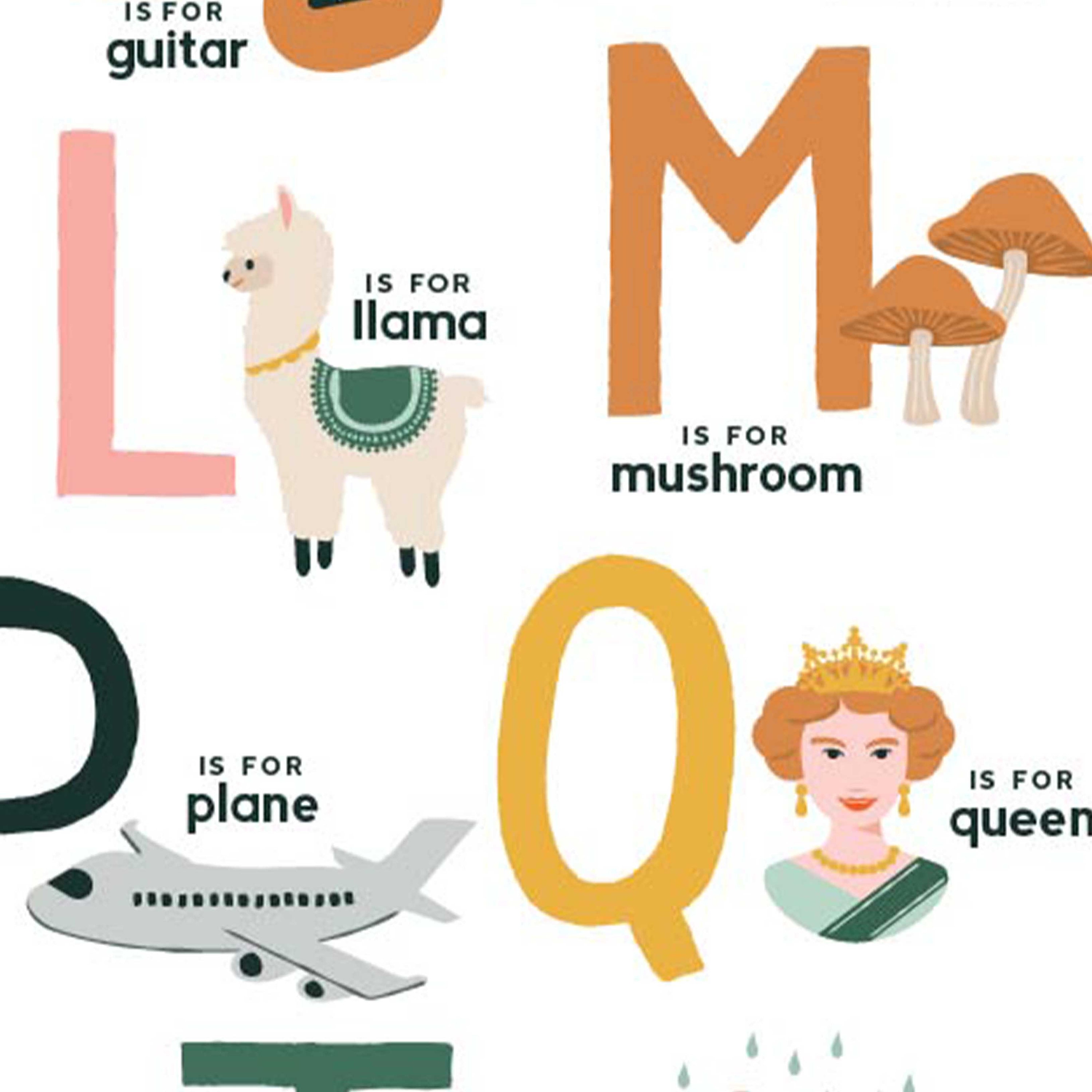 Children's ABC Placemat Educational Placemat Illustrated Etsy