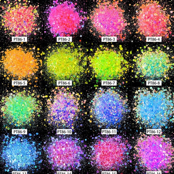 Large 10g, Holographic, Mixed, Hexagon Shape, Chunky Nail/resin Glitter Sequins, Sparkly Flakes, Slices Manicure Body/Eye/Face Glitter