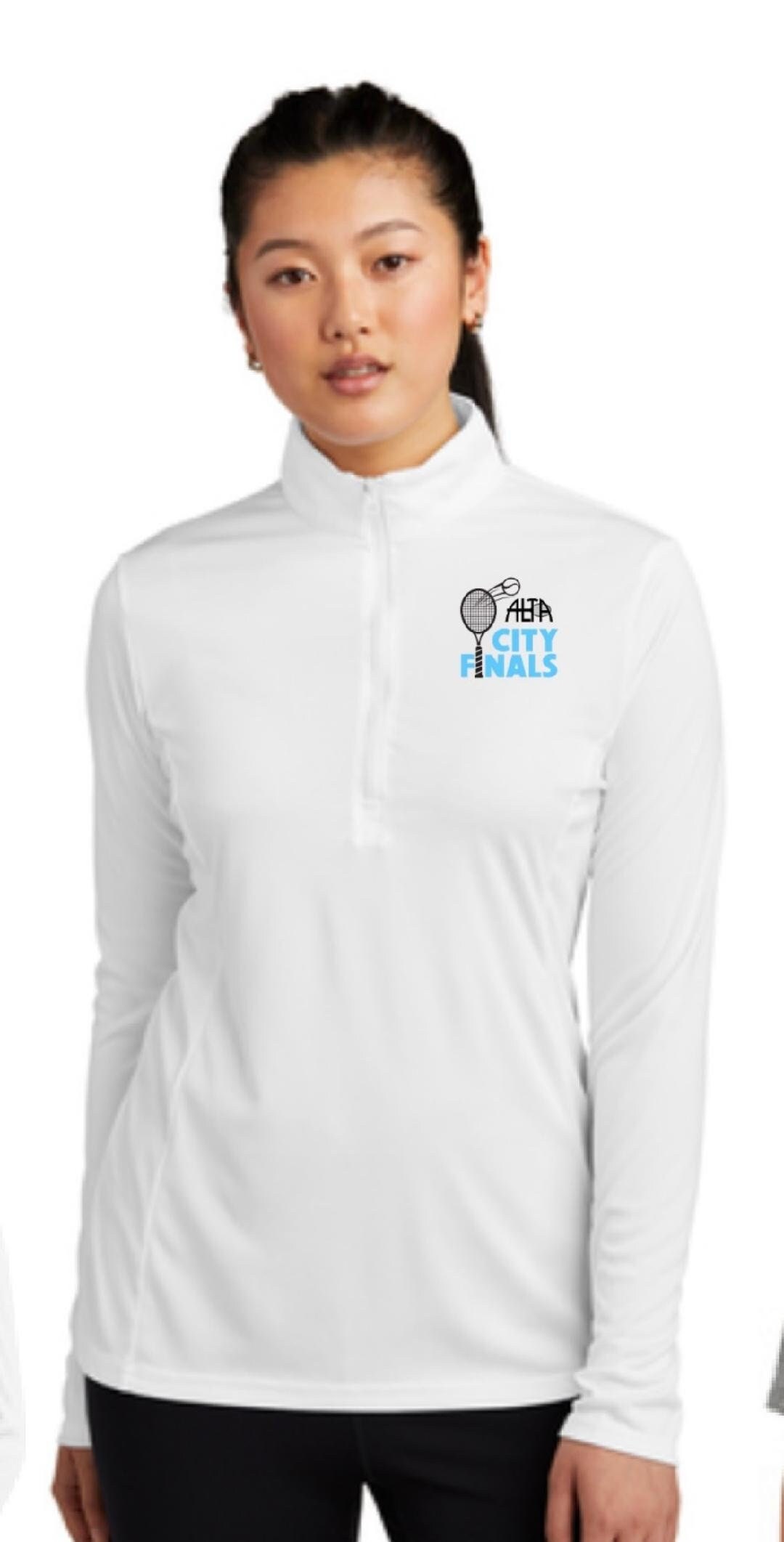 Ladies Long Sleeve Quarter Zip Performance Shirt Etsy