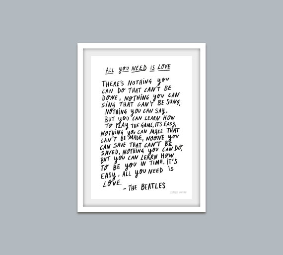 All You Need Is Love Lyrics The Beatles
