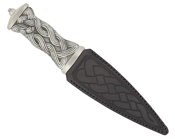 Gagnez Matt Pewter Sgian Dubh | Cadeau de mariage | Cadeau garçon d'honneur | Accessoire pour kilt | Skean Dhu | Sgian Dhu |