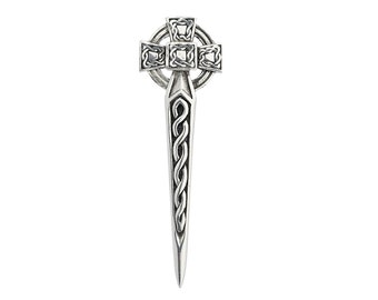 Celtic Cross Kilt Pin | Letterbox Gift | Kilt Accessory | Groomsmen Gift | Wedding Gift | Kilt Fastener |