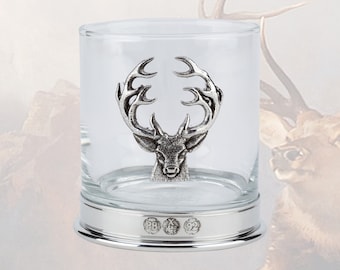 Stag Whisky Glass | Pewter Whisky Glass | Whiskey Glass | Drink & Barware | Drinkware | Tumbler |