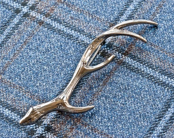 Antler Kilt Pin / Regalo de buzón / Accesorio de falda escocesa / Regalo de padrinos de boda / Regalo de boda / Sujetador de falda escocesa / Pin de falda escocesa /