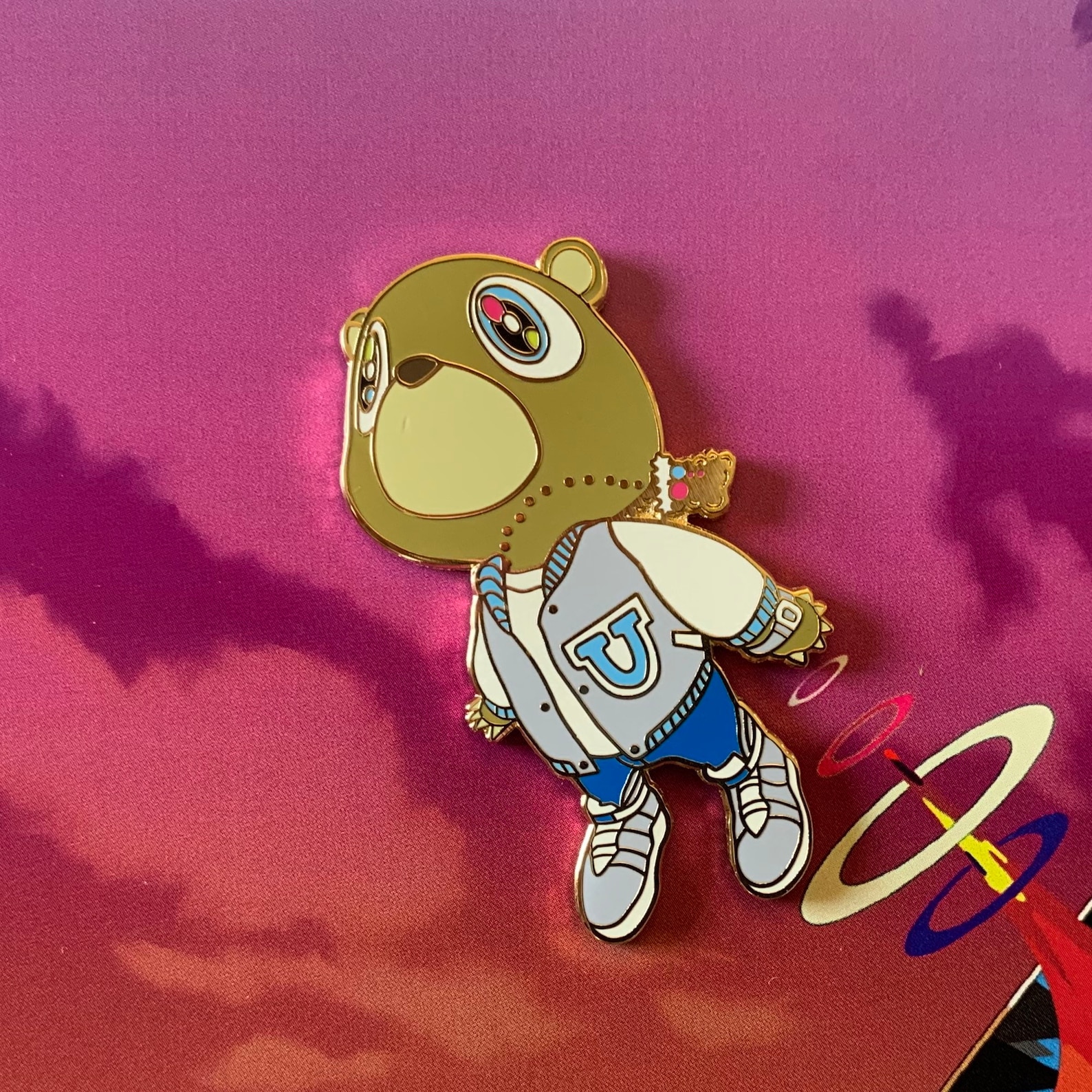 Yeezy Bear Lapel Pin Kanye West Graduation Grey Jacket | Etsy