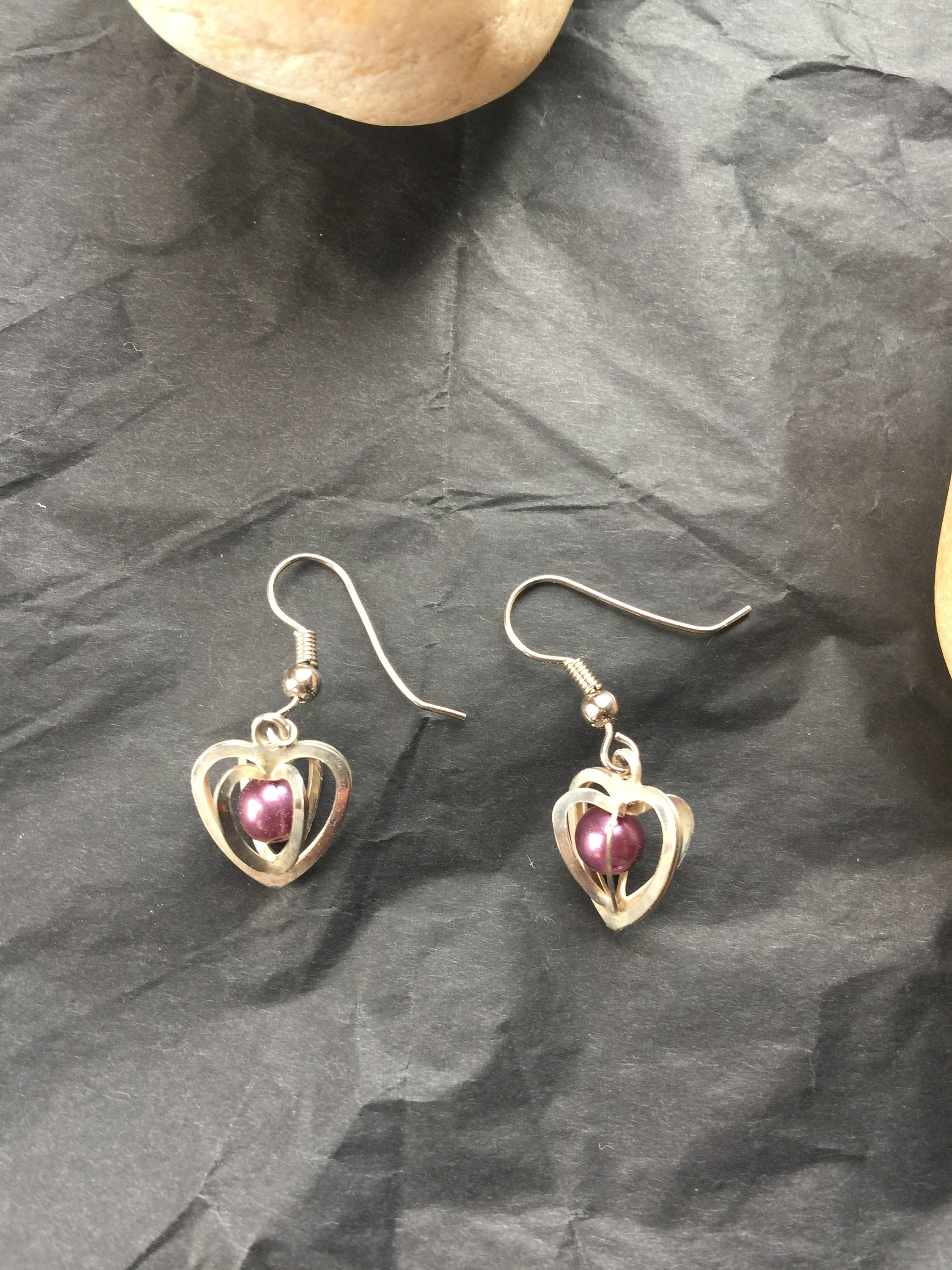 Hollow Heart Shaped Drop Earrings | Etsy