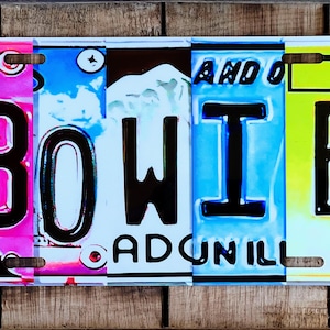 David Bowie inspired - BOWIE License Plate