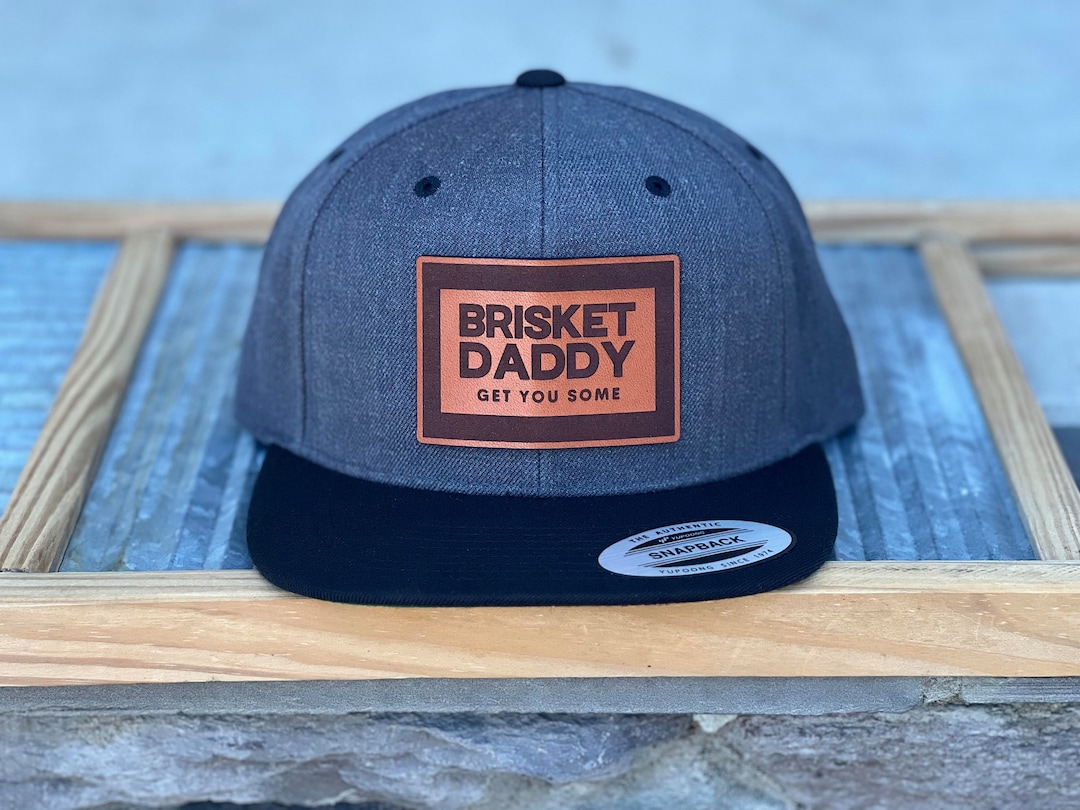 Brisket Daddy Leather Patch Hat Etsy