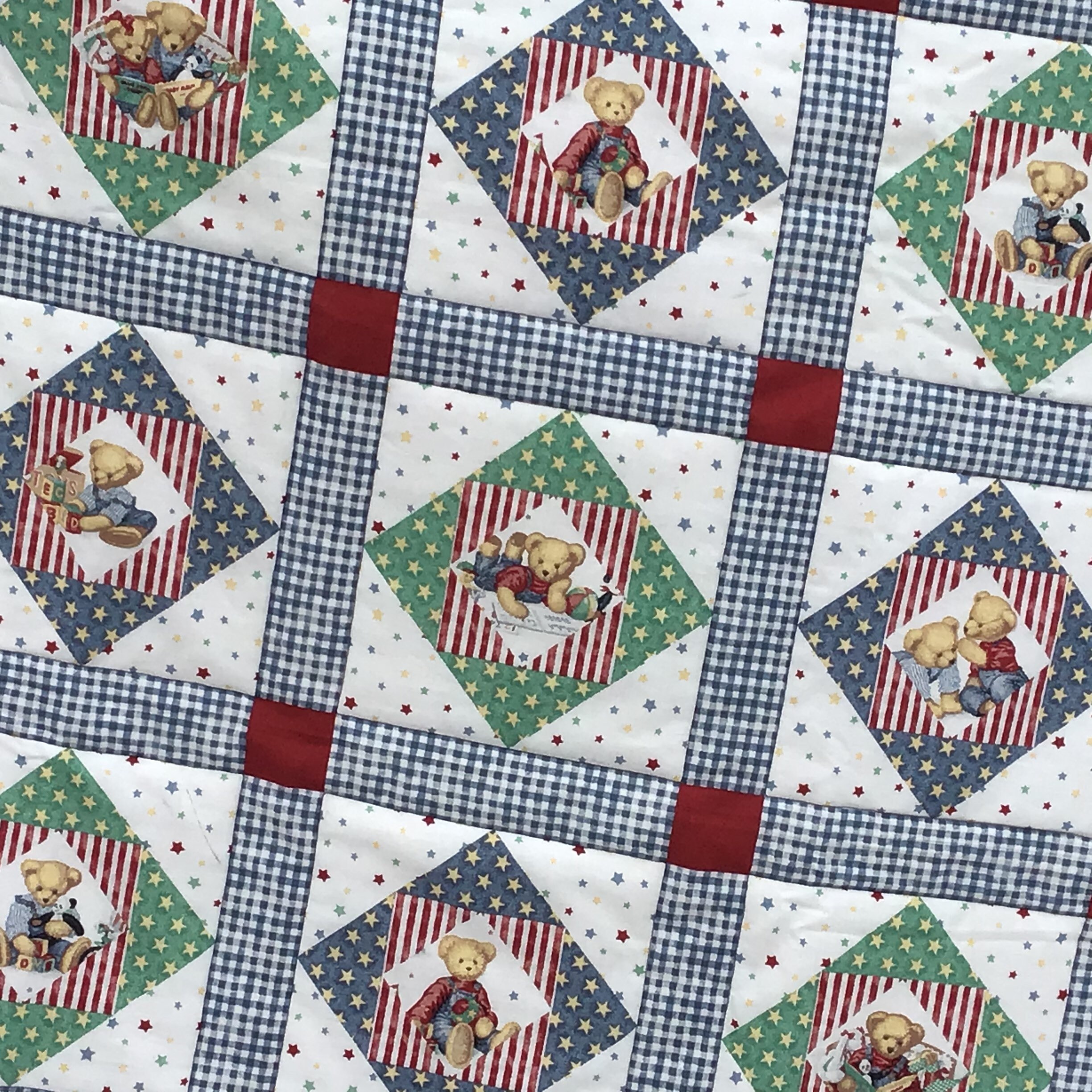 Blue Jean Teddy Bear Blanket Etsy