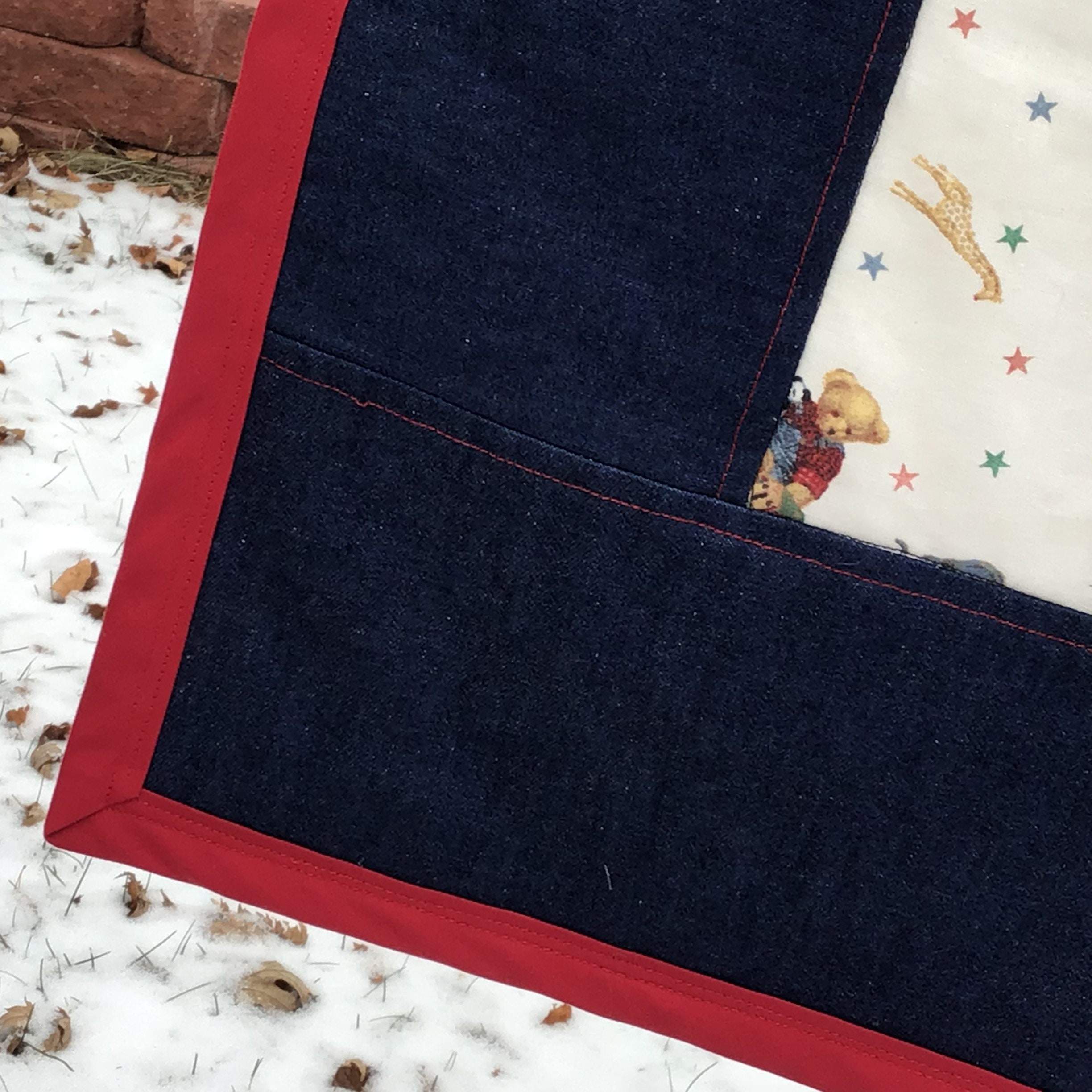 Blue Jean Teddy Bear Blanket Etsy