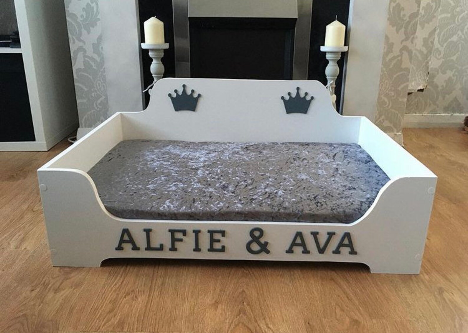 Personalised dog bed bespoke pet furniture Etsy