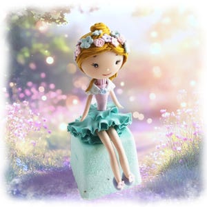 Girl Shelf Decor with Soap / Air Dry Clay Art / Handmade Cute Girl Figurine / Elf Boy Gift / Enchanted Fairy Tale Clay Doll