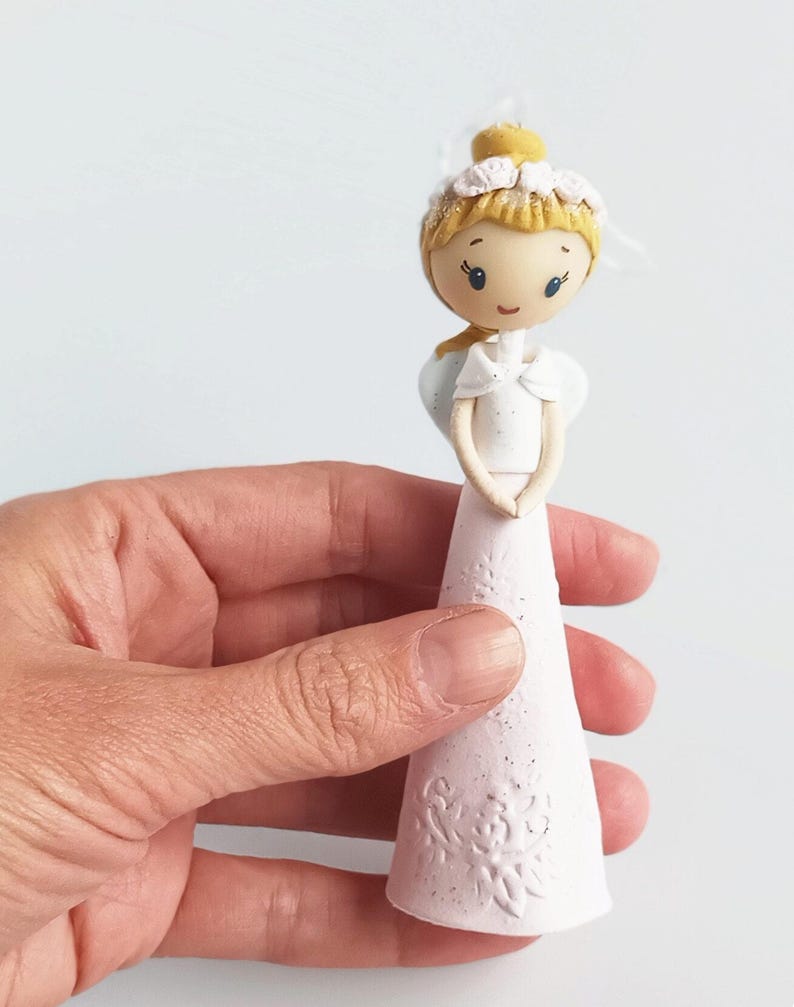 Ice Princess in 4 Colors / Decor With Hanger / Handmade Clay Art