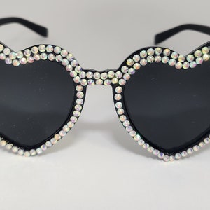 Heart Frame/Cat Eye Rhinestone Sunglasses