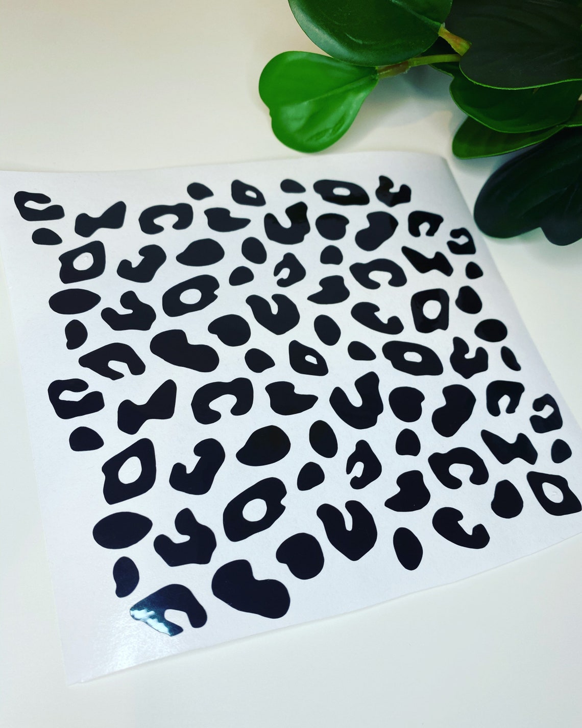 Leopard print decals Glass Decals Wall Decals Home Decor Etsy