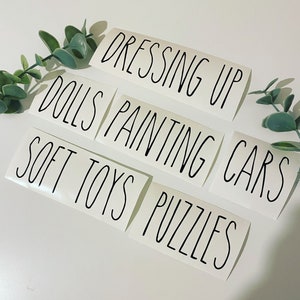 Custom Trofast Vinyl Labels: Toy Storage Organization Stickers