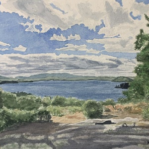 Custom Handpainted Watercolor landscape Painting