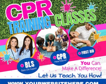 Canva-sjabloon reanimatie: 4,5 x 5 ansichtkaartsjabloon marketing, canva-sjabloon, canva ansichtkaart, reanimatiecursus ansichtkaart